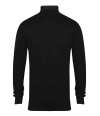 H727 Henbury Roll Neck Sweater Black colour image
